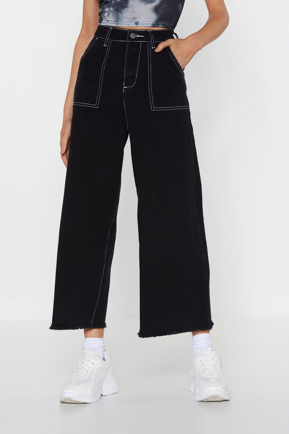 black culotte jeans