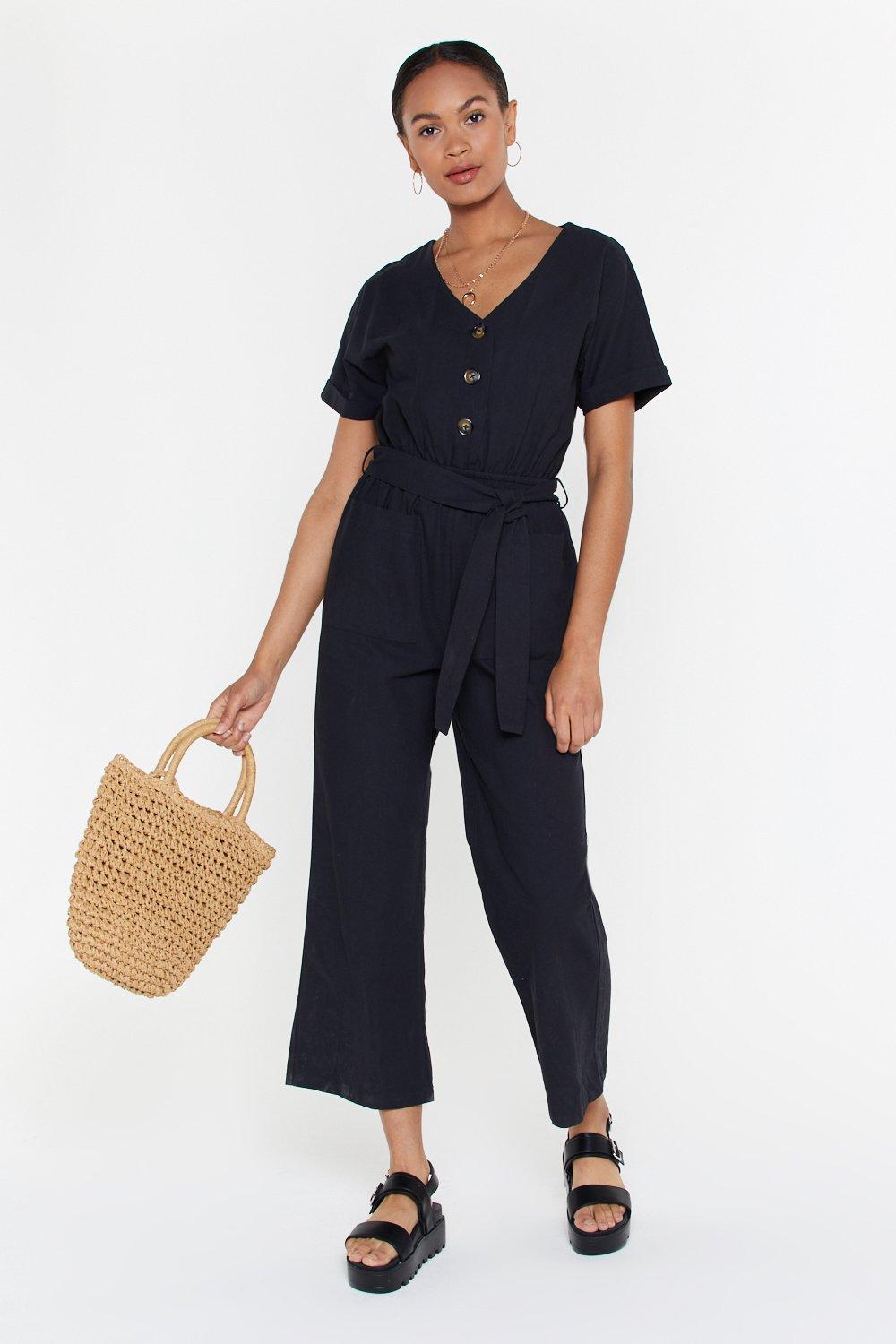 nasty gal black jumpsuit