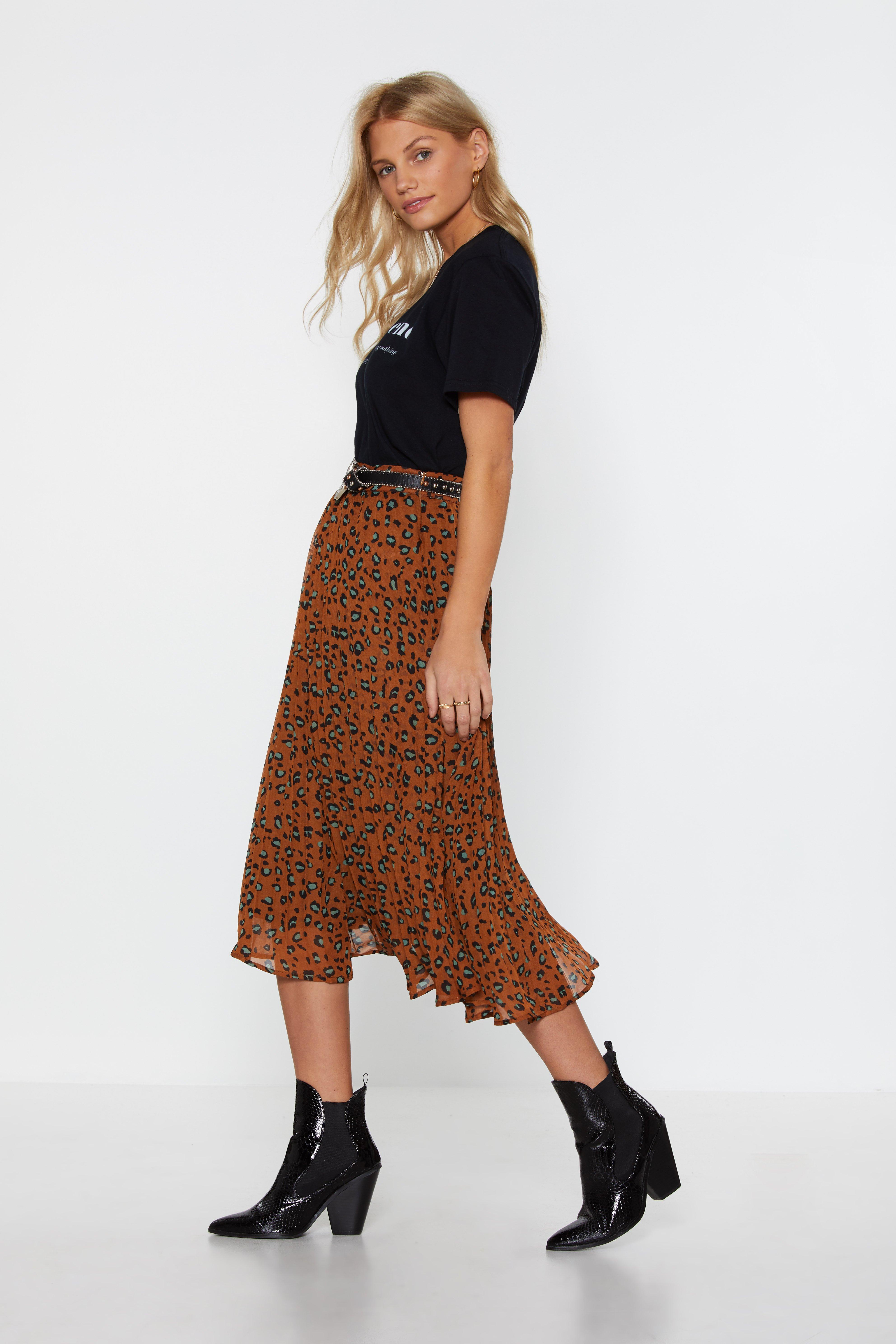 jupe leopard midi