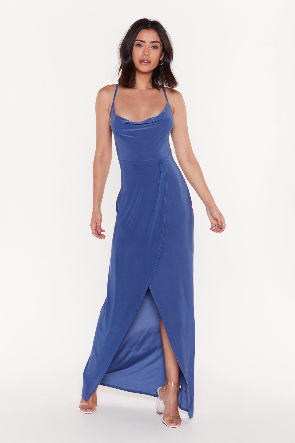 cowl neck maxi dress uk