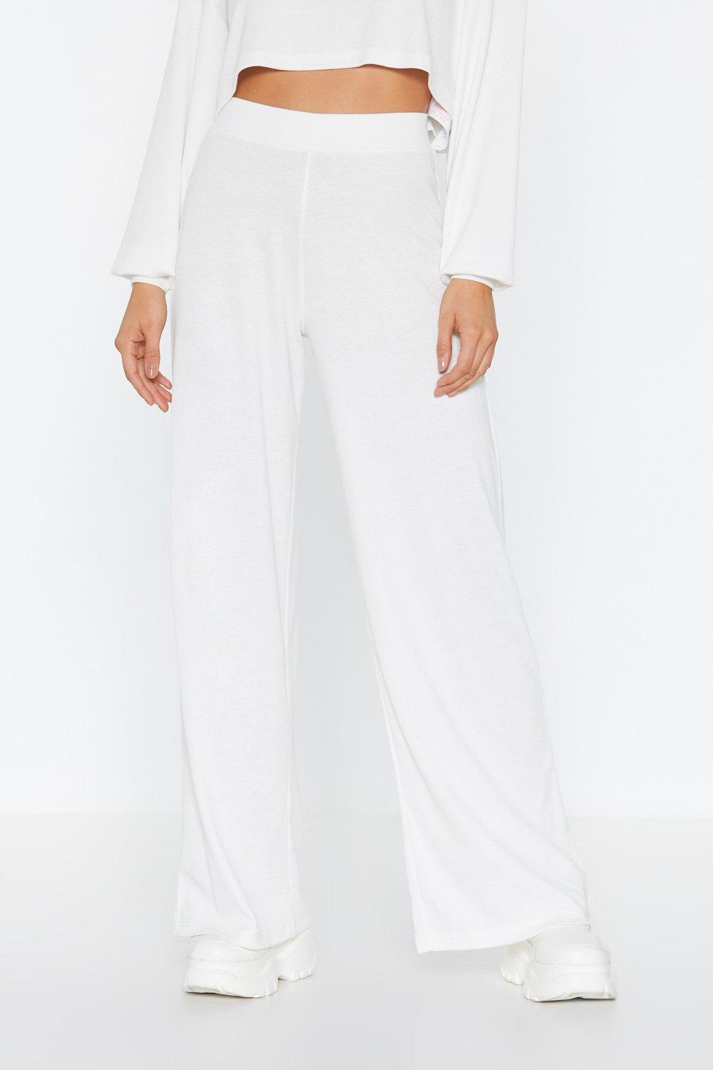 ladies white sweatpants