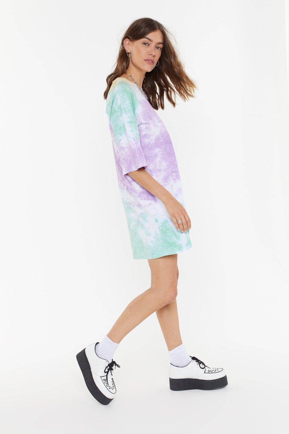tie dye tee shirt dress