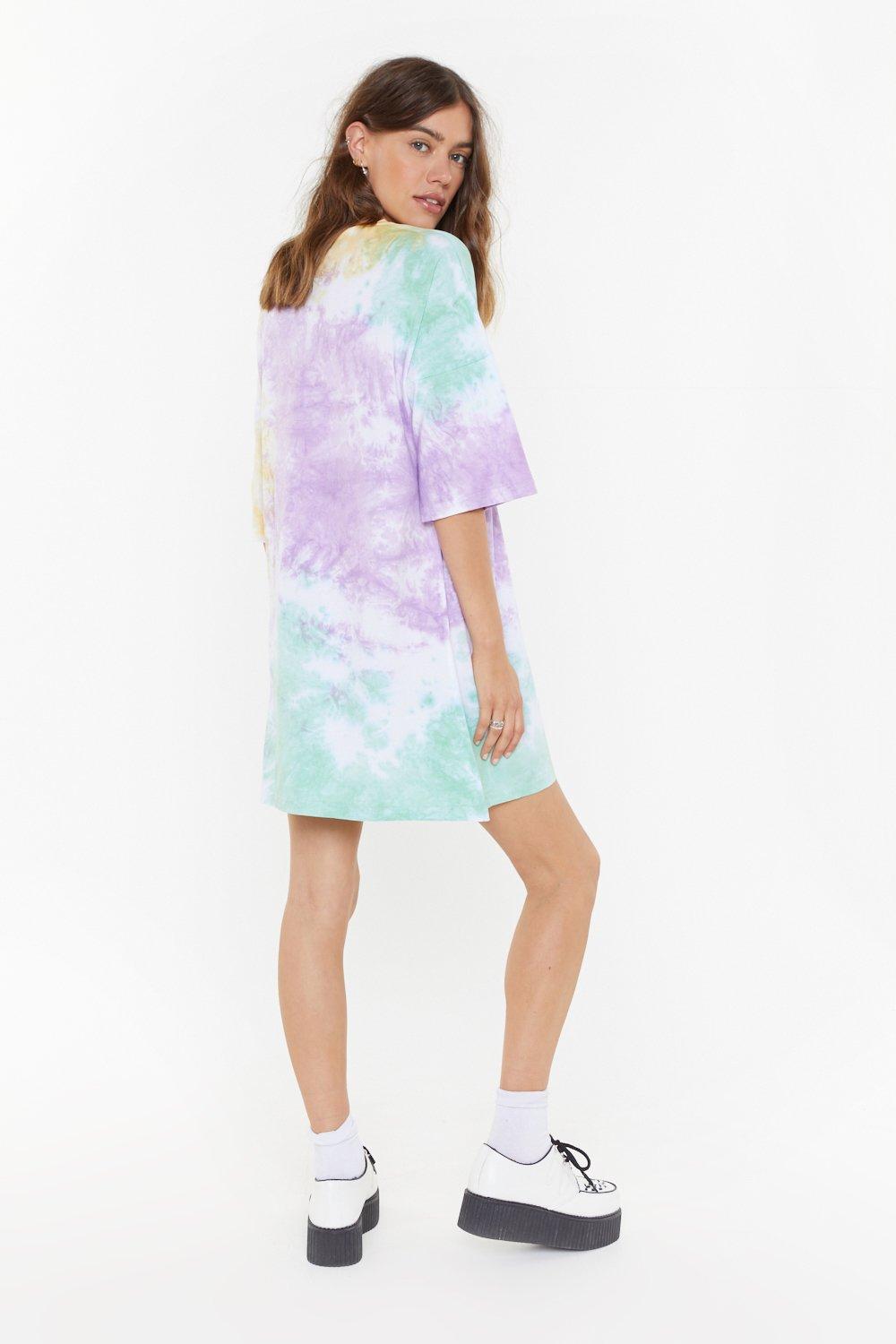 tie dye oversized t shirt dress