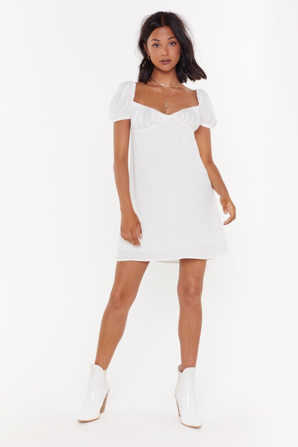 cheesecloth dress white