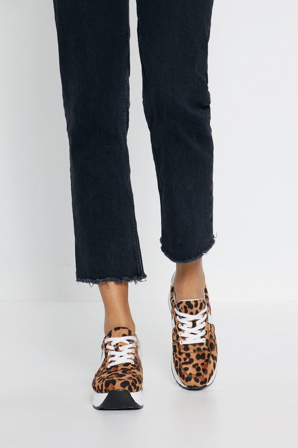 leopard print flatforms