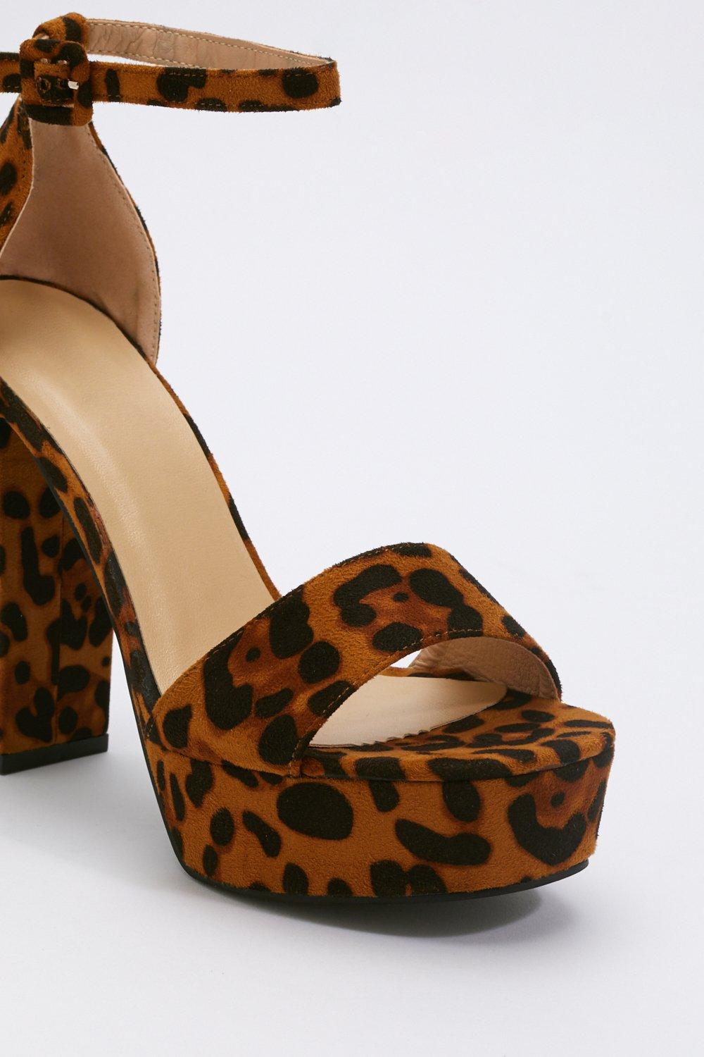 cheetah print platform shoes