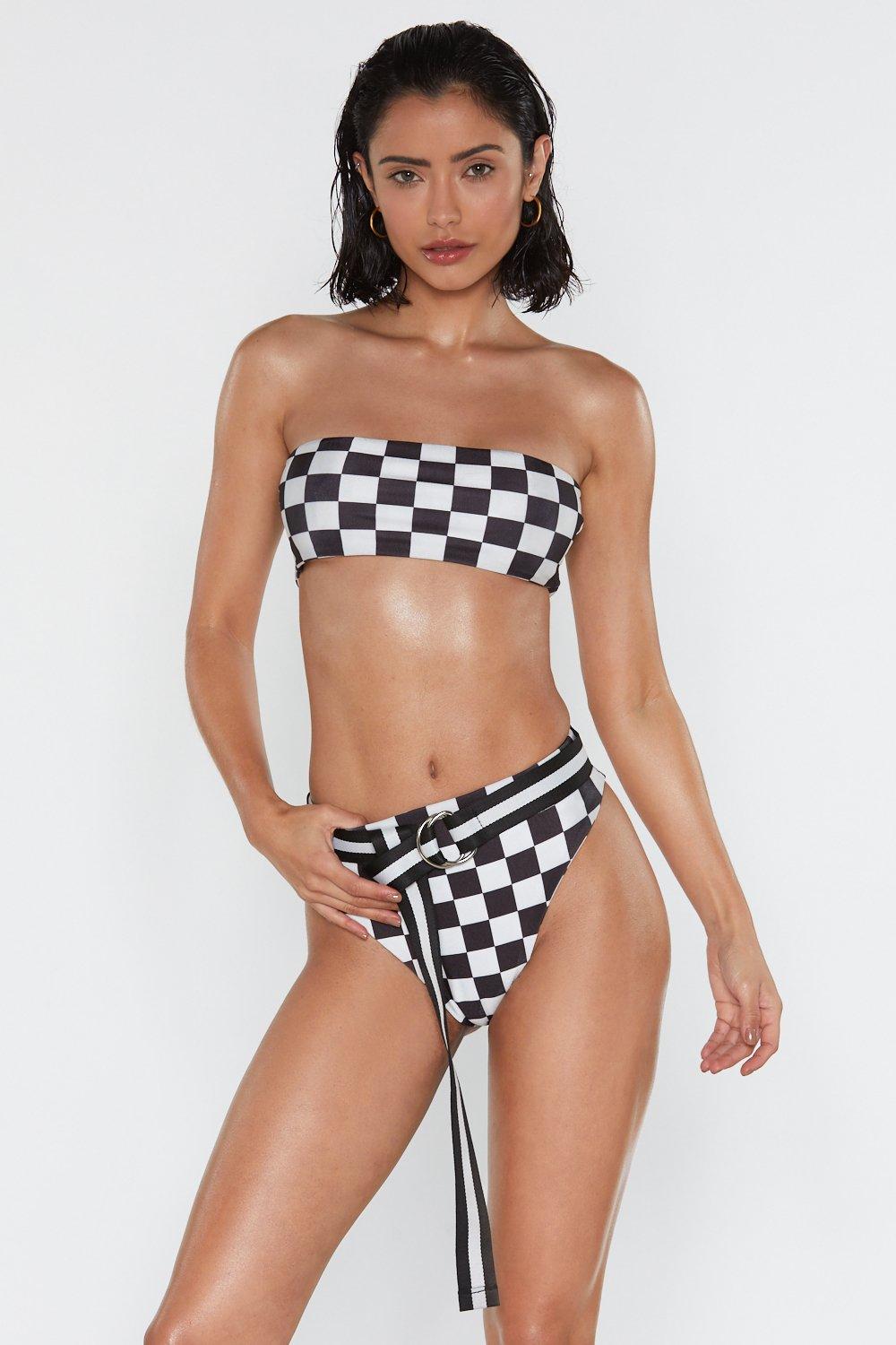 chequered bikini