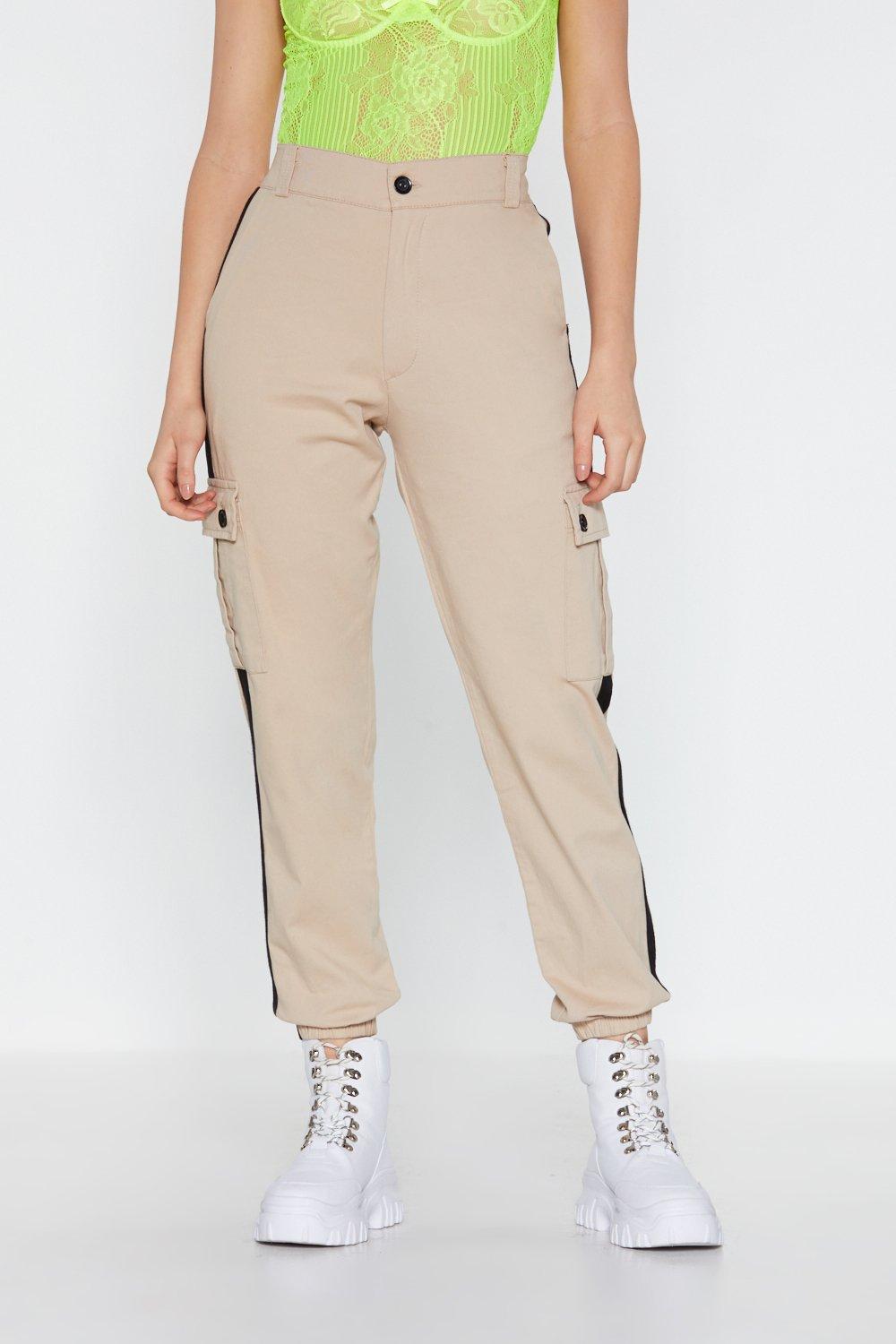 striped cargo pants