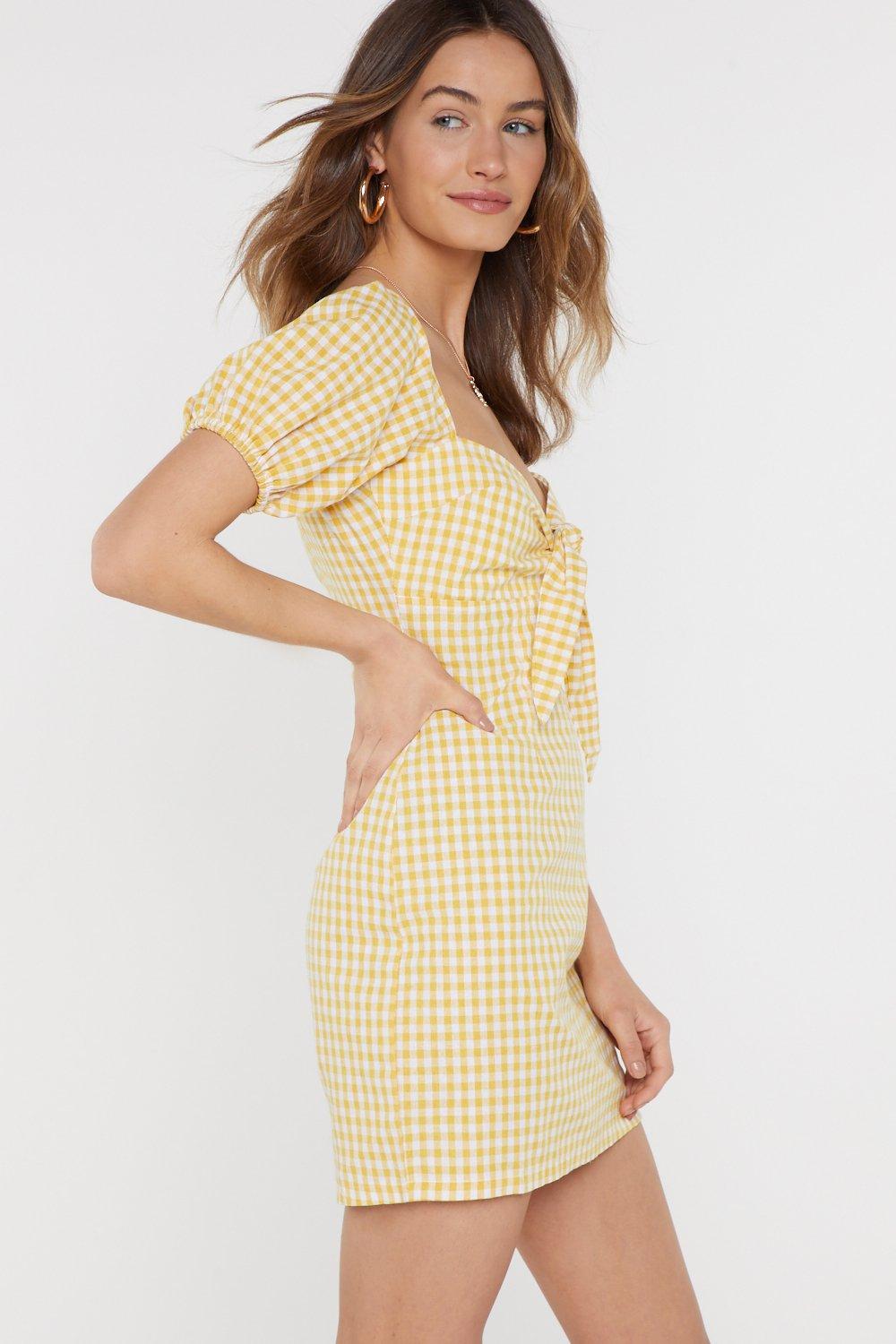 nasty gal yellow dress