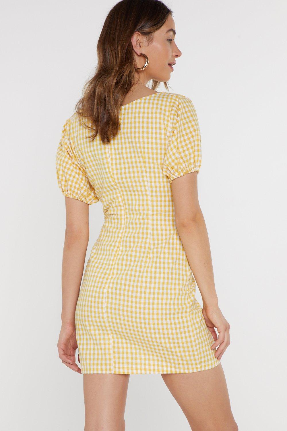 nasty gal yellow dress