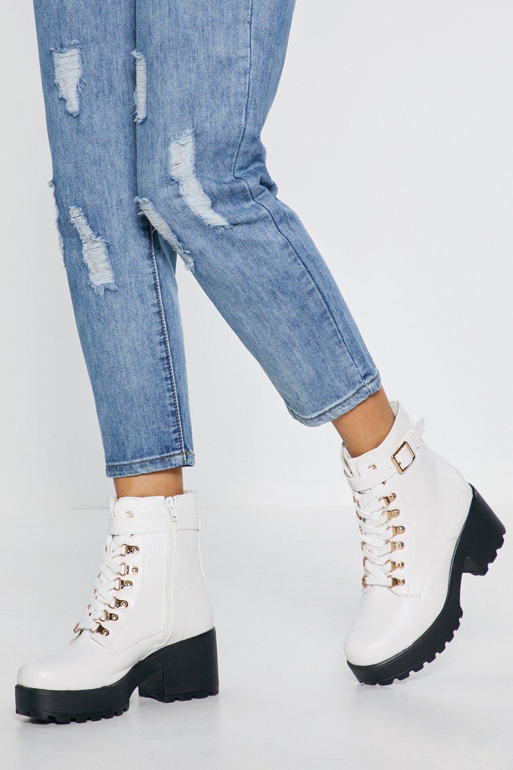 nasty gal chunky boots