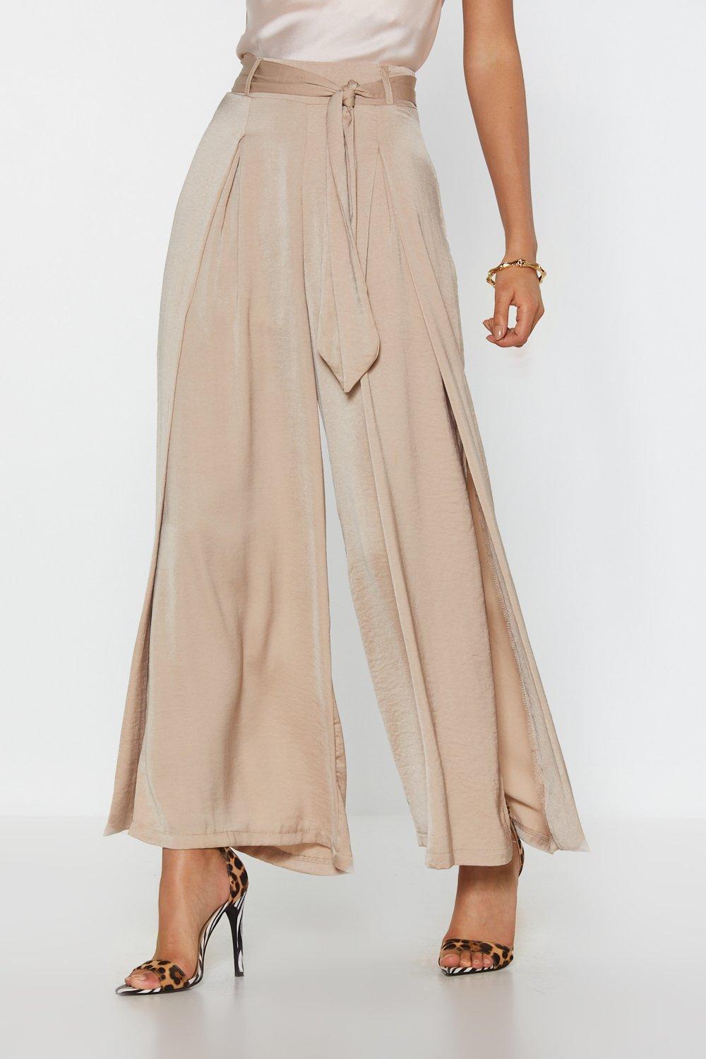 wide leg wrap pants