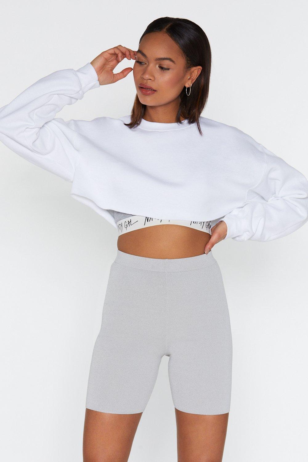 biker shorts grey