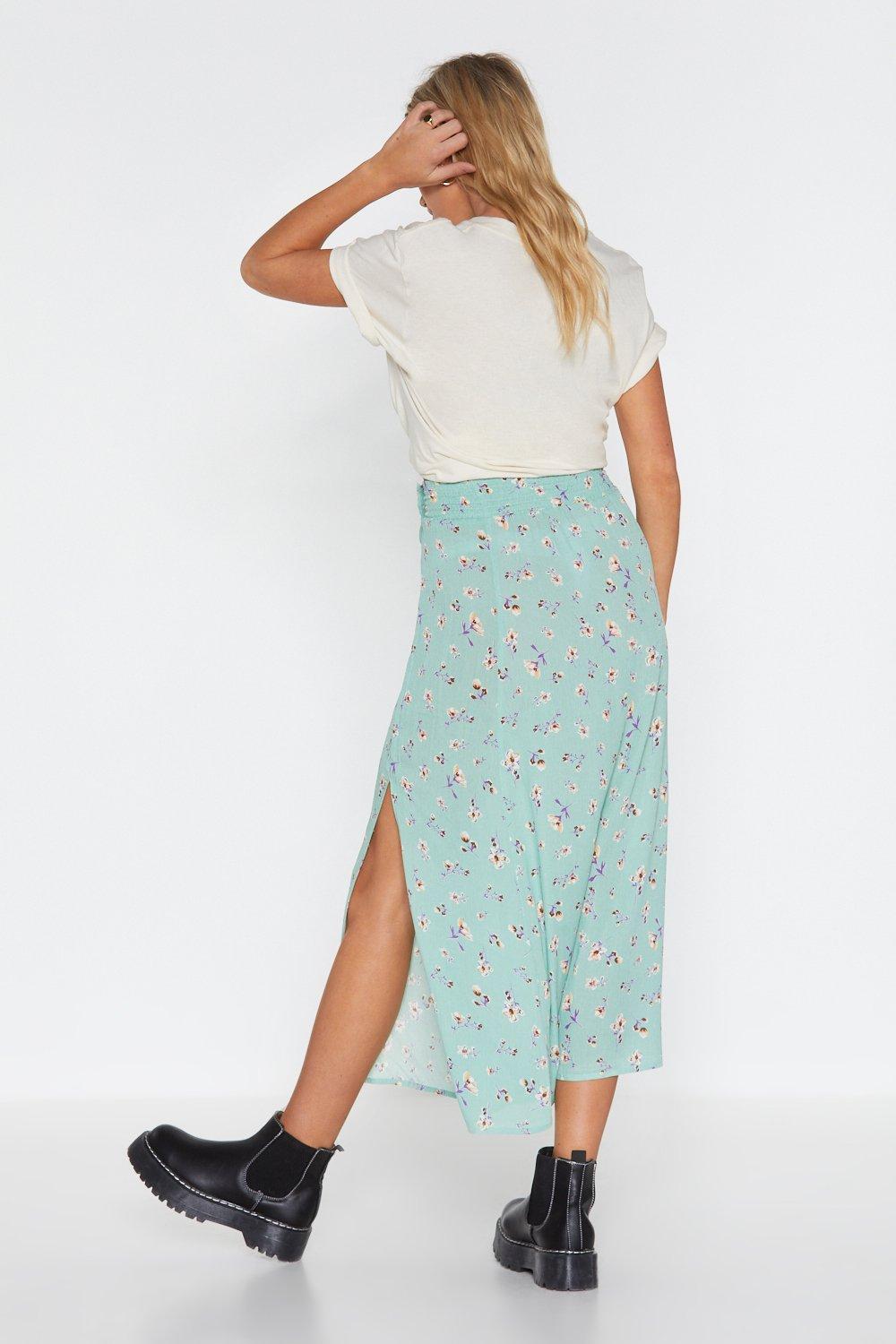 a line maxi skirt