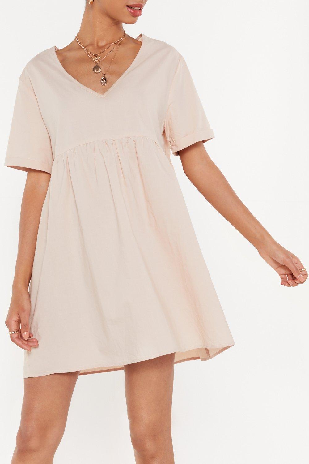 beige babydoll dress