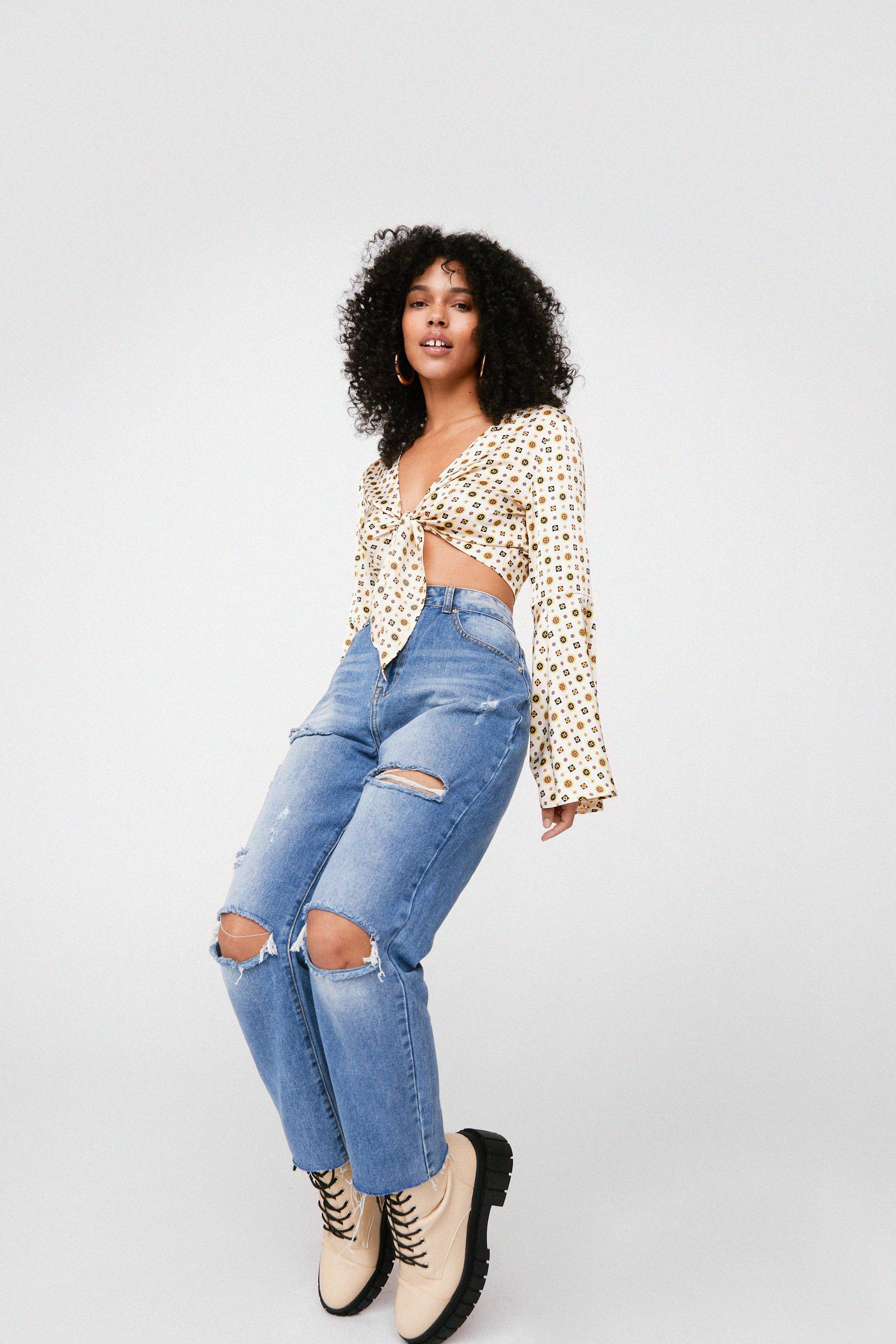 low waist straight leg jeans