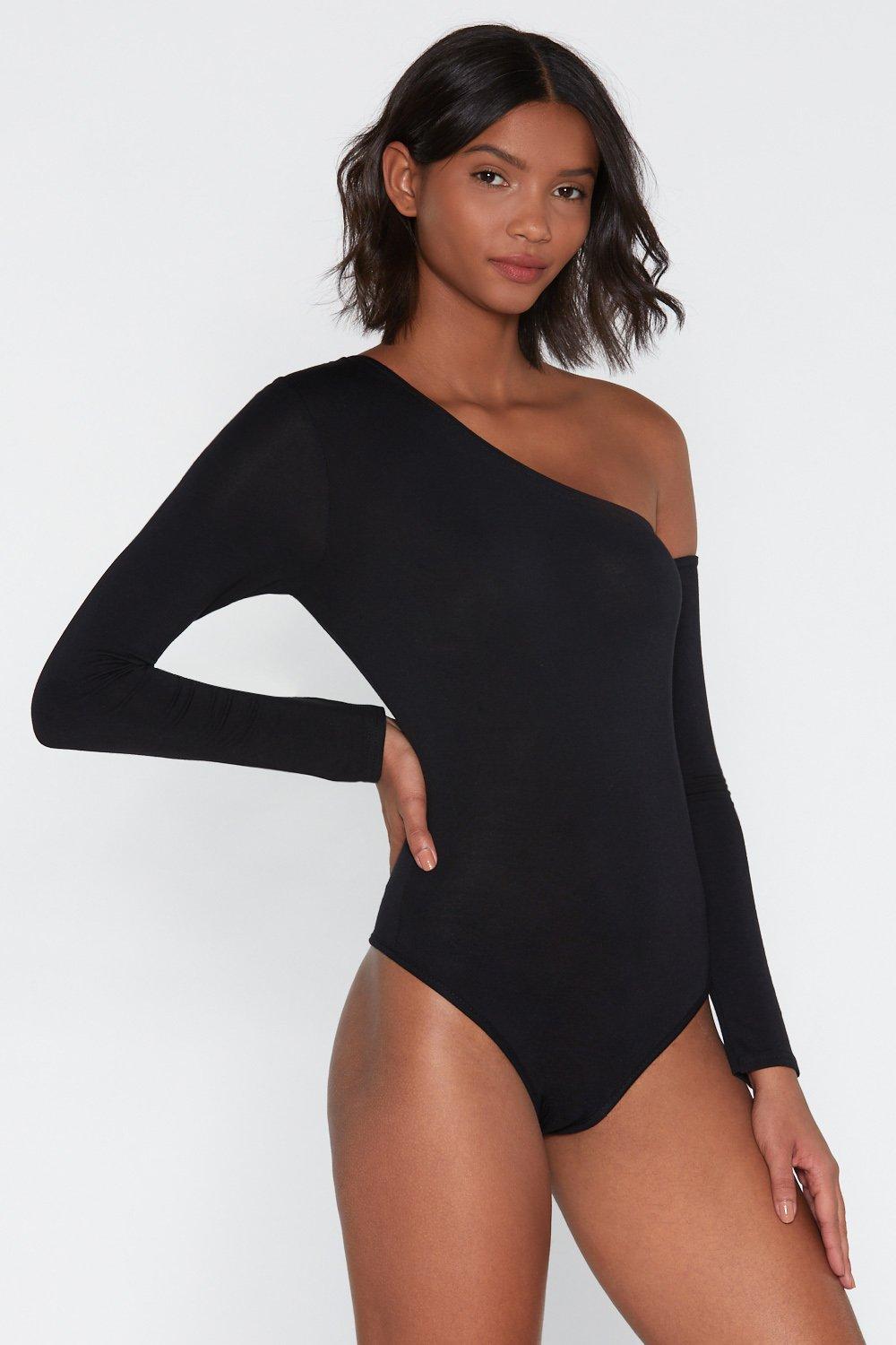 one shoulder leotard