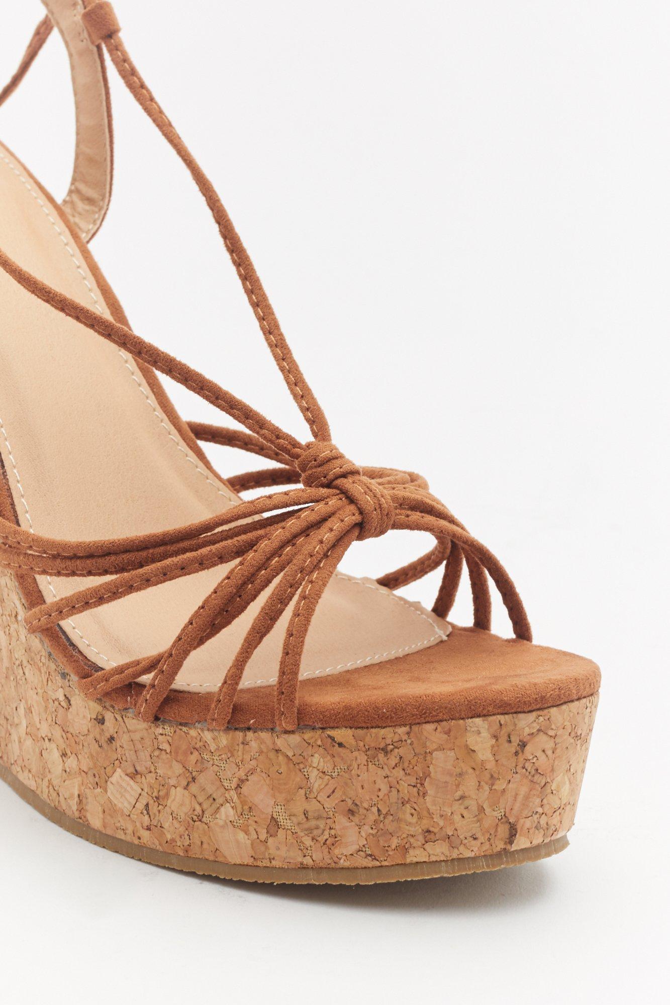 tan cork wedge sandals