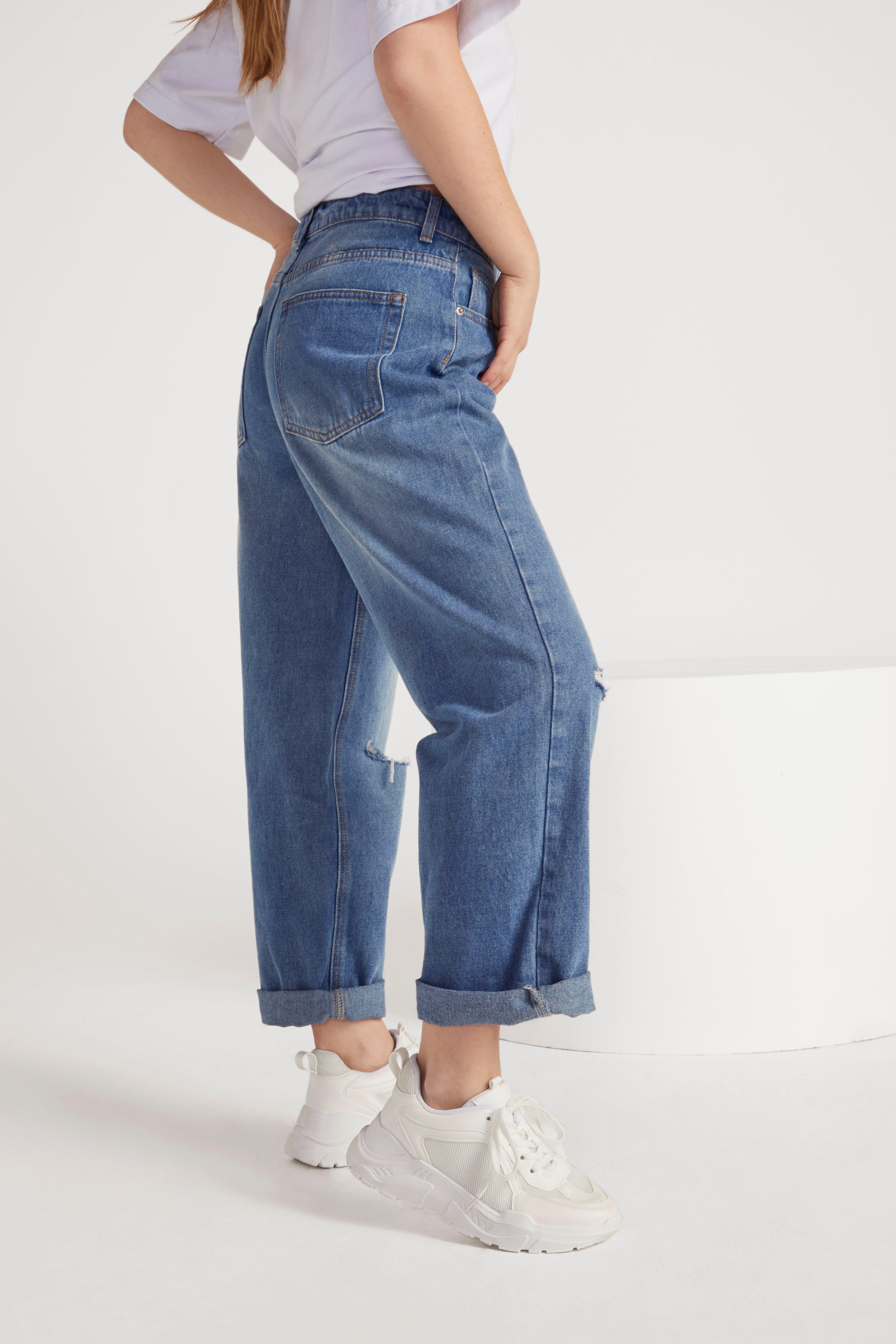 Kaylee Ripped Boyfriend Jeans Nasty Gal