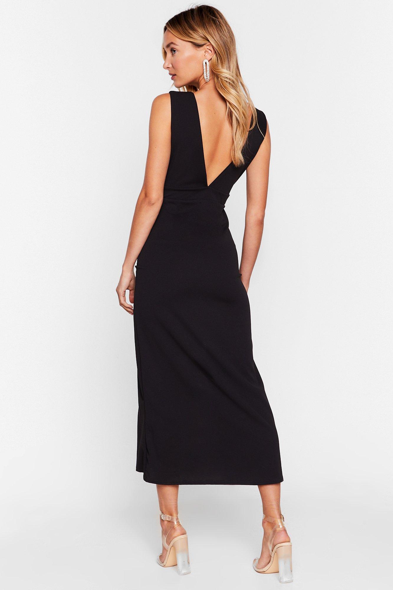 midi v neck dress