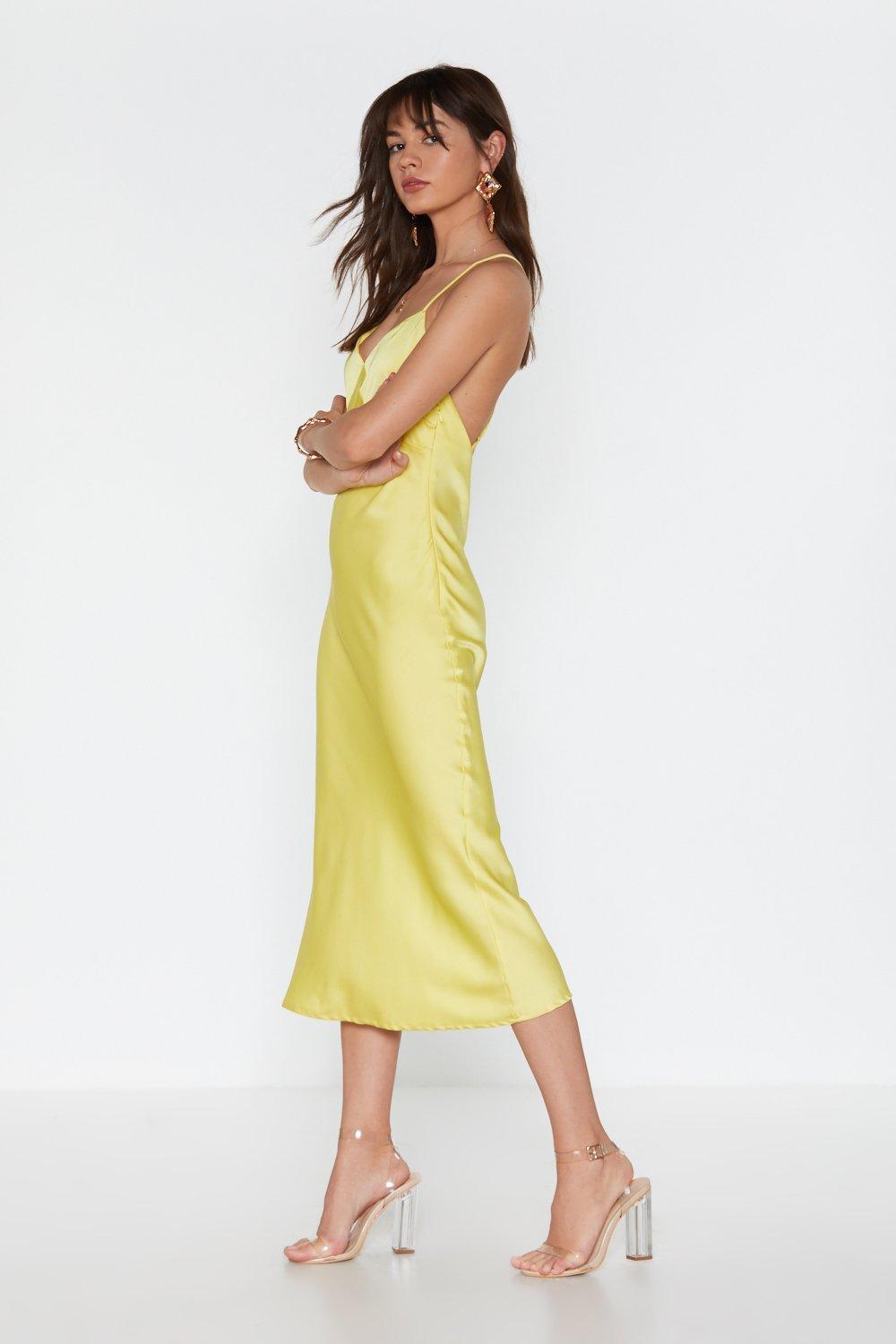 lime midi dress