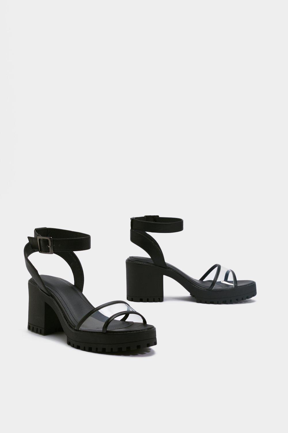 perspex low heel shoes