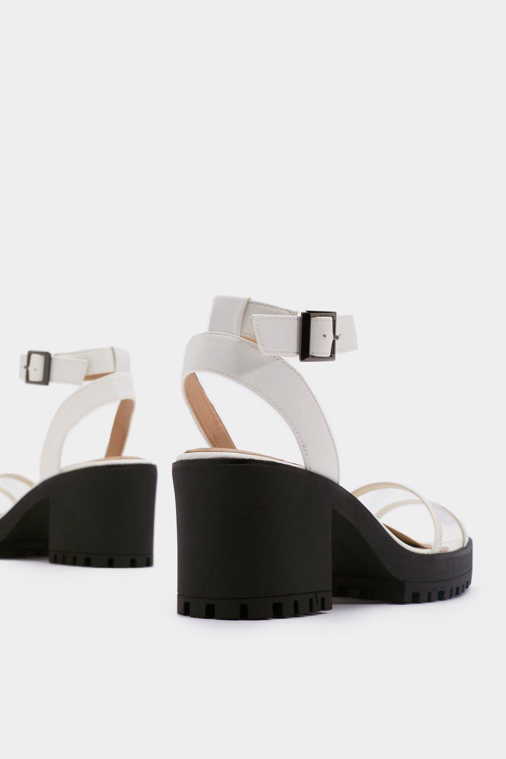 perspex low heel shoes