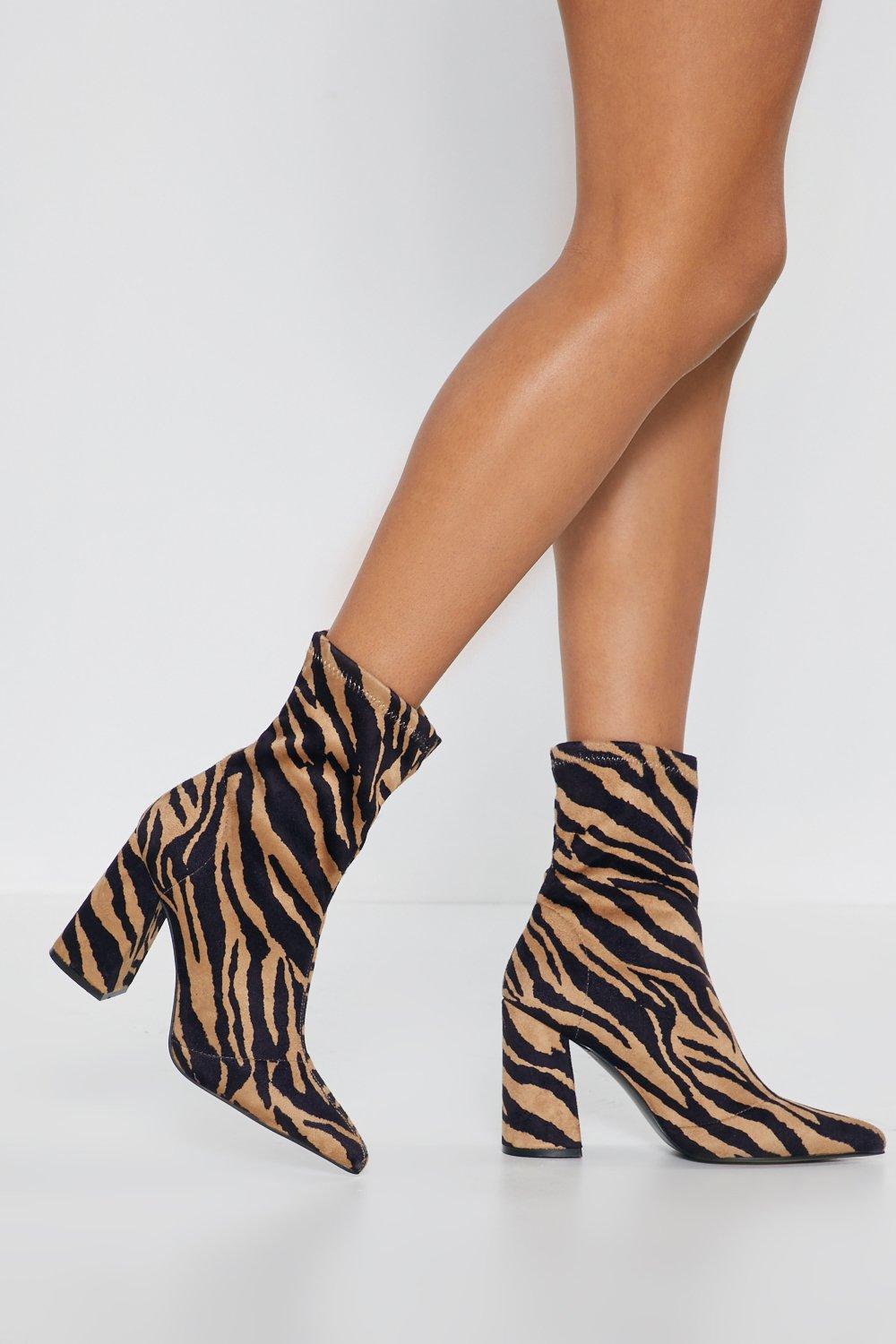 tiger print boots