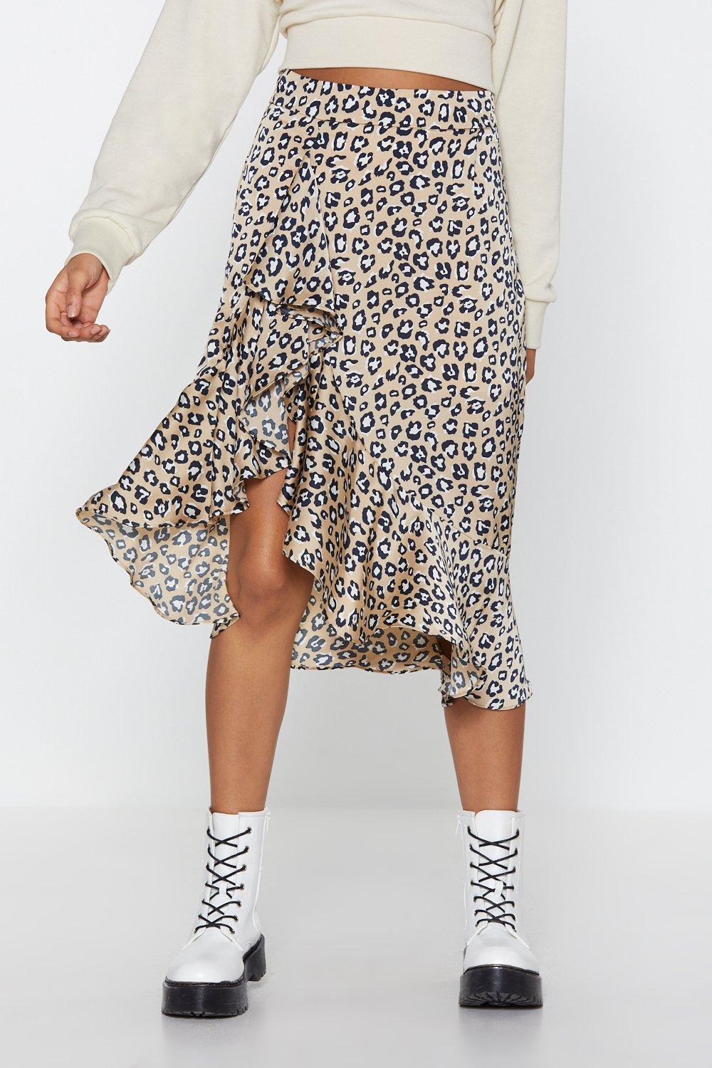 jupe leopard midi