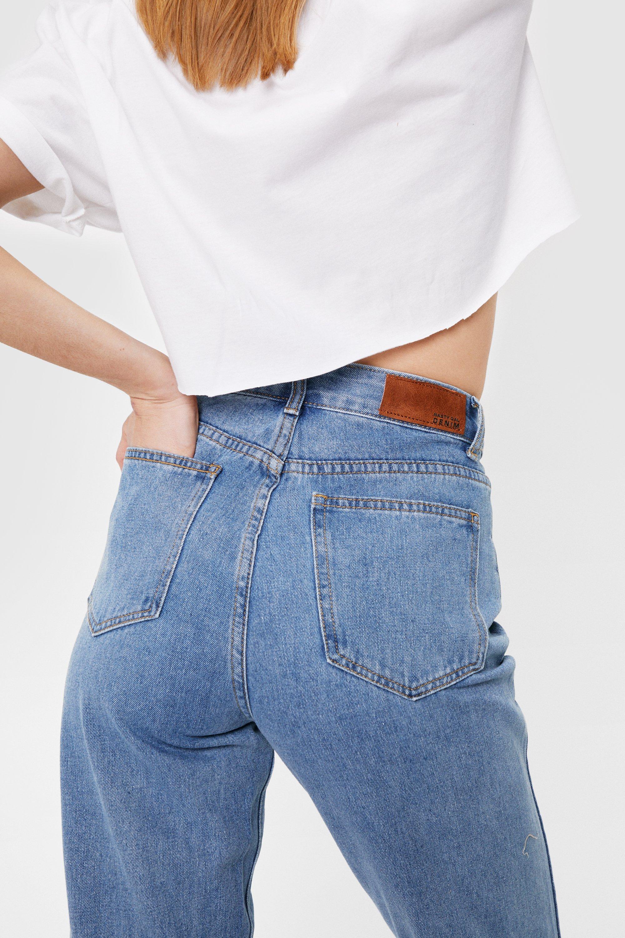 vintage light wash mom jeans