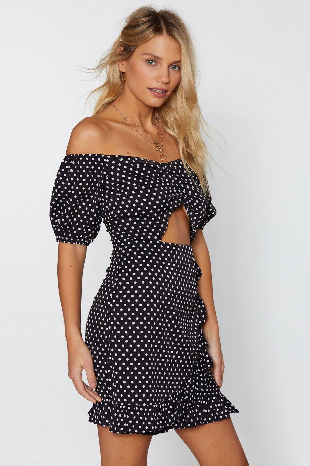 missguided black denim dress