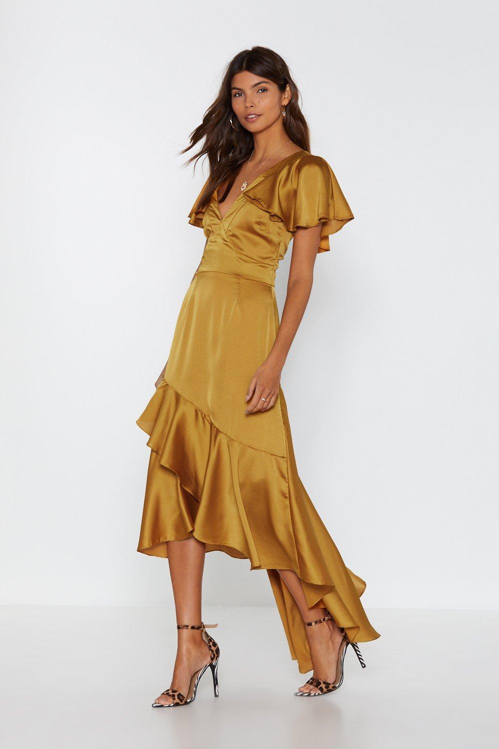 yellow gold maxi dress