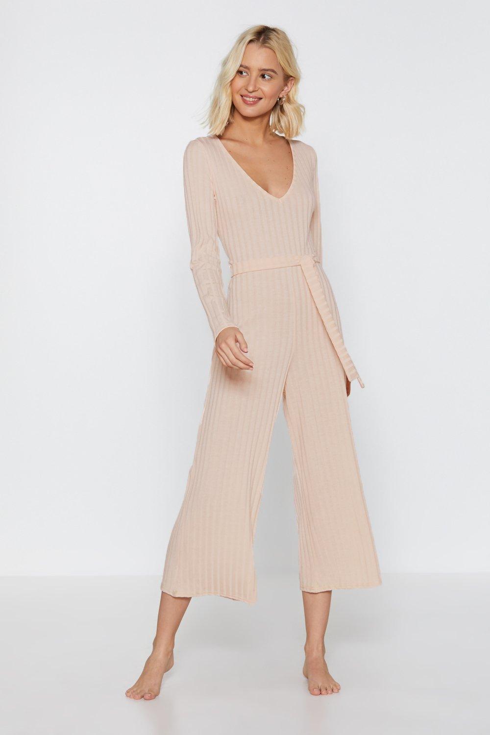 ribbed lounge jumpsuit