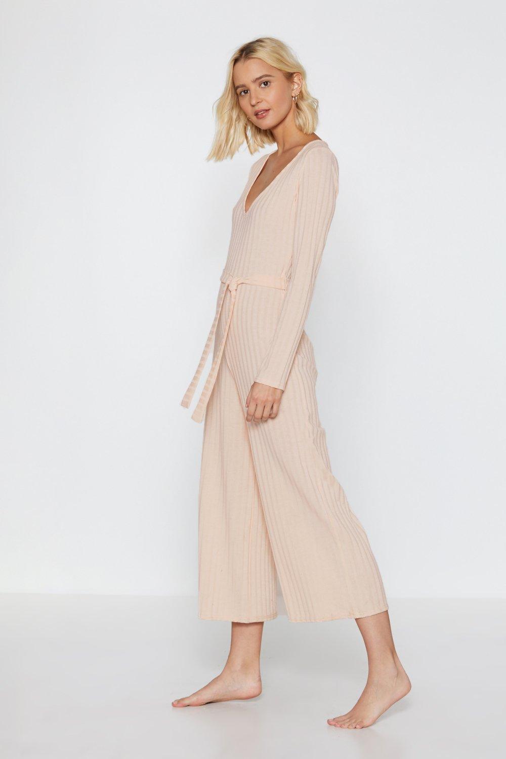 ribbed lounge jumpsuit