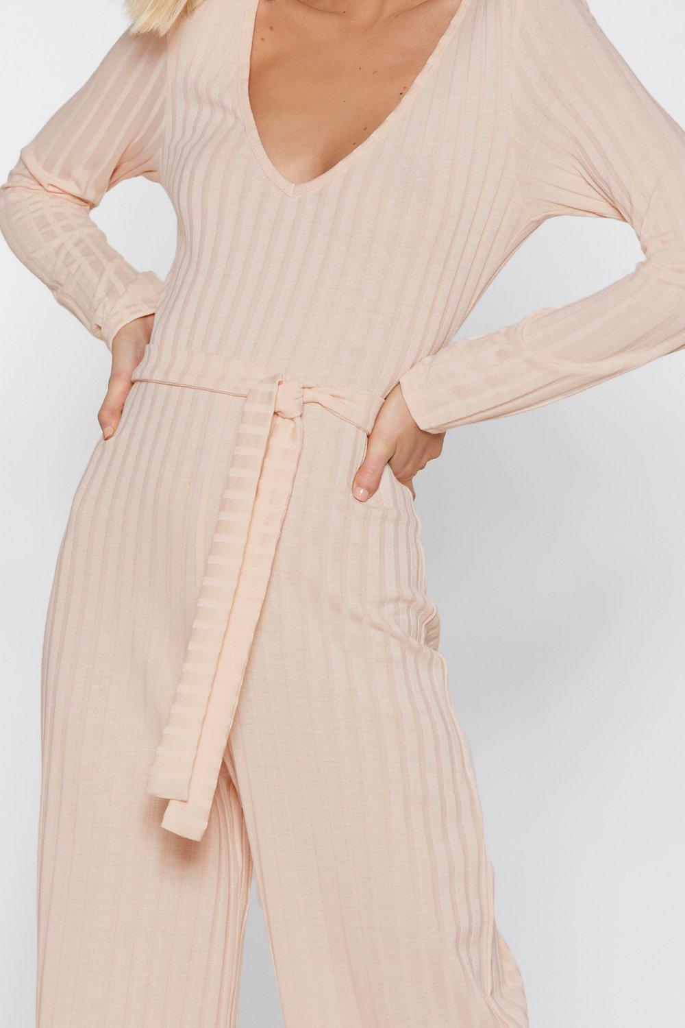 ribbed lounge jumpsuit