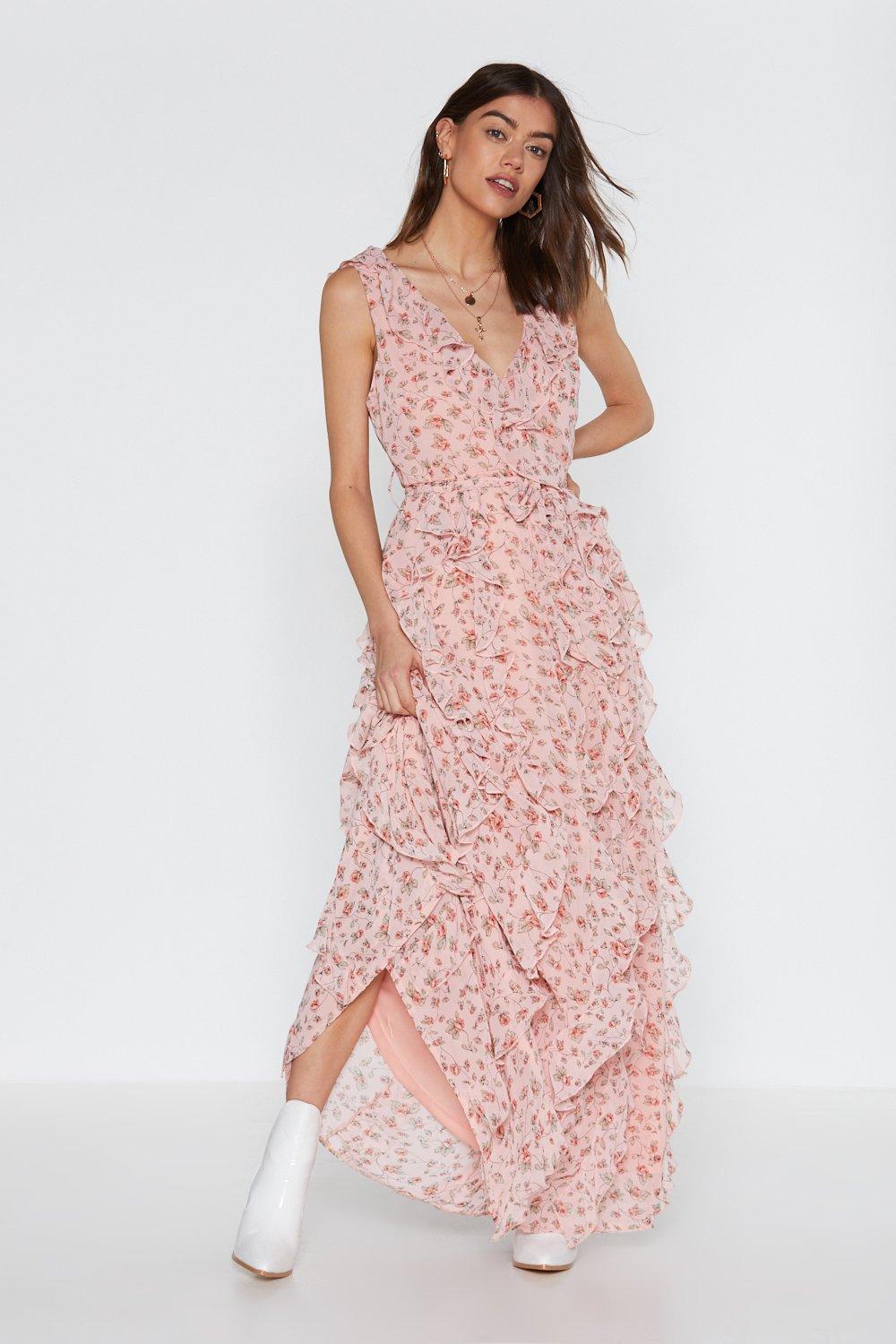 floral ruffle dress