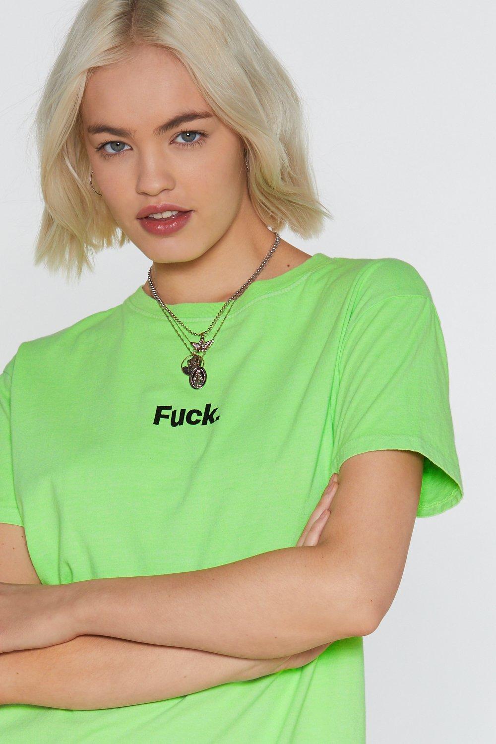 lime green graphic tee