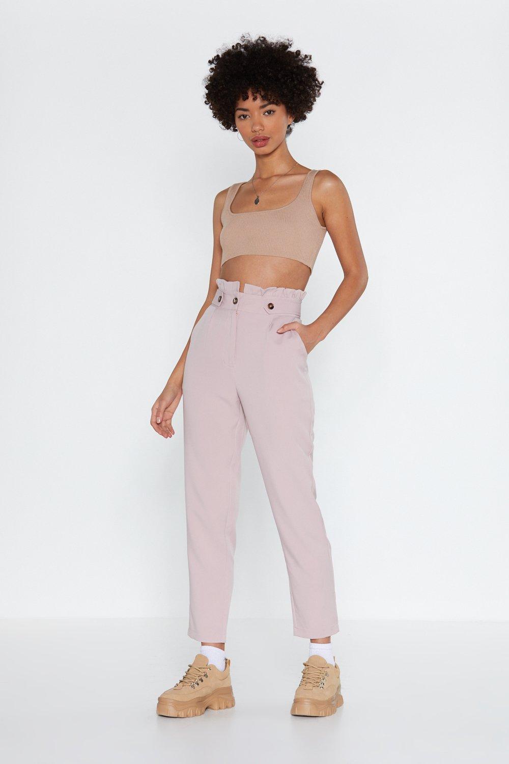 pink tapered pants