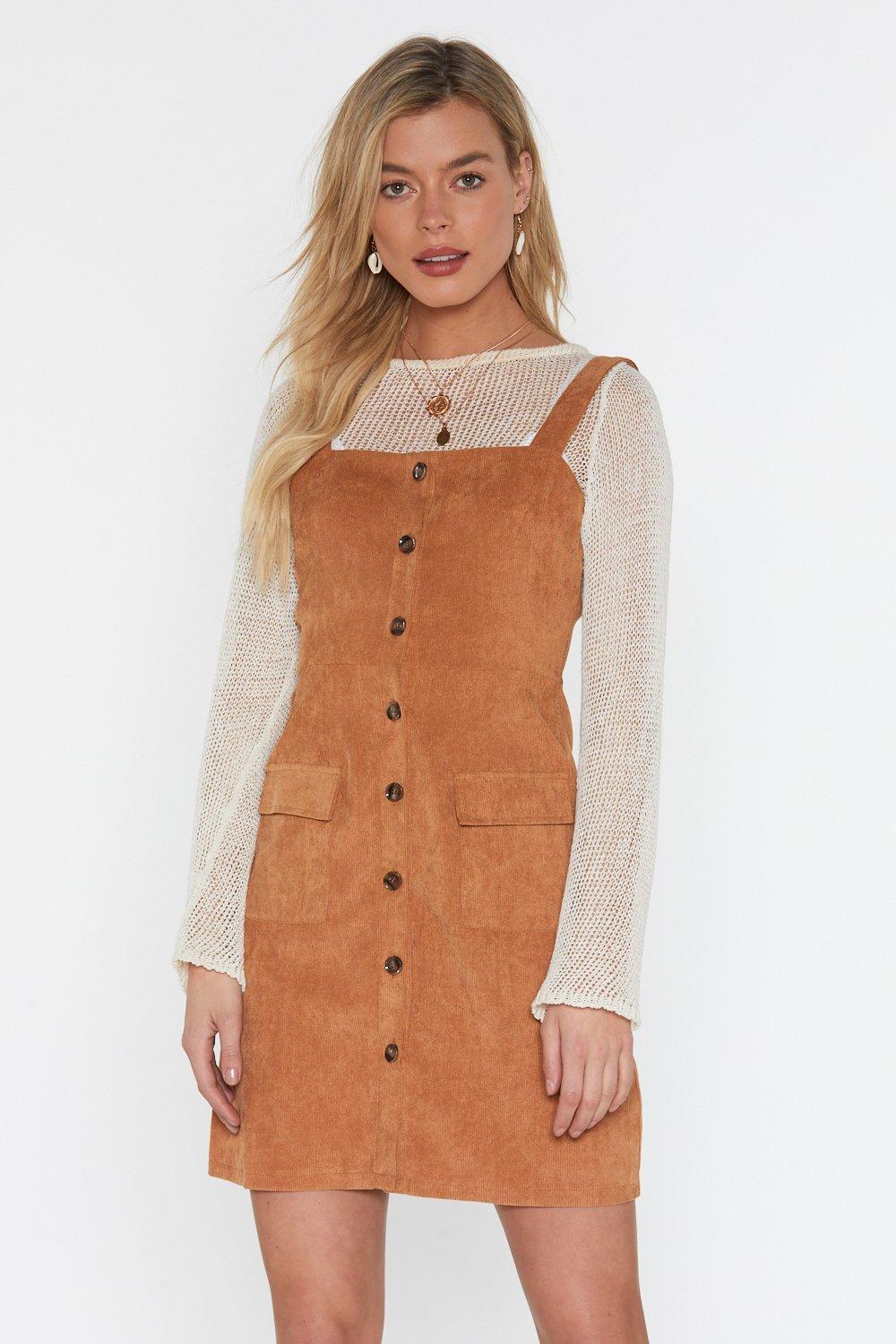 All Pinafore You Corduroy Mini Dress 