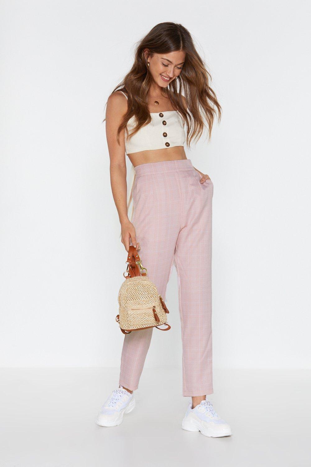 tapered high waisted pants