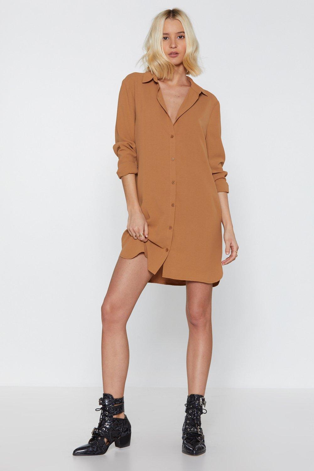 linen shirt dress