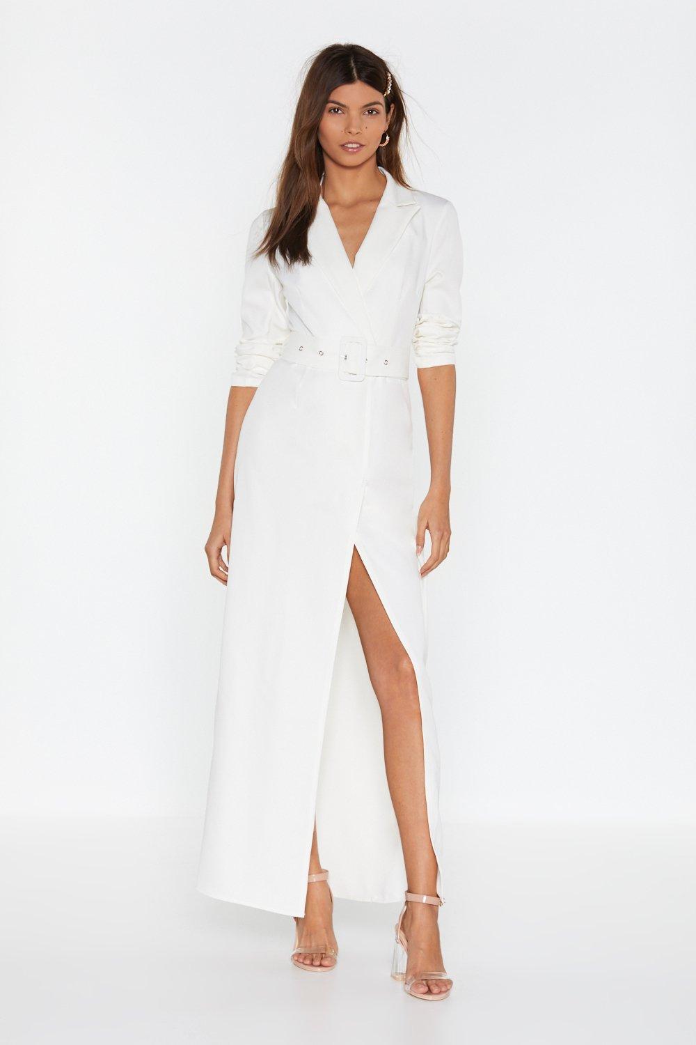 maxi blazer dress