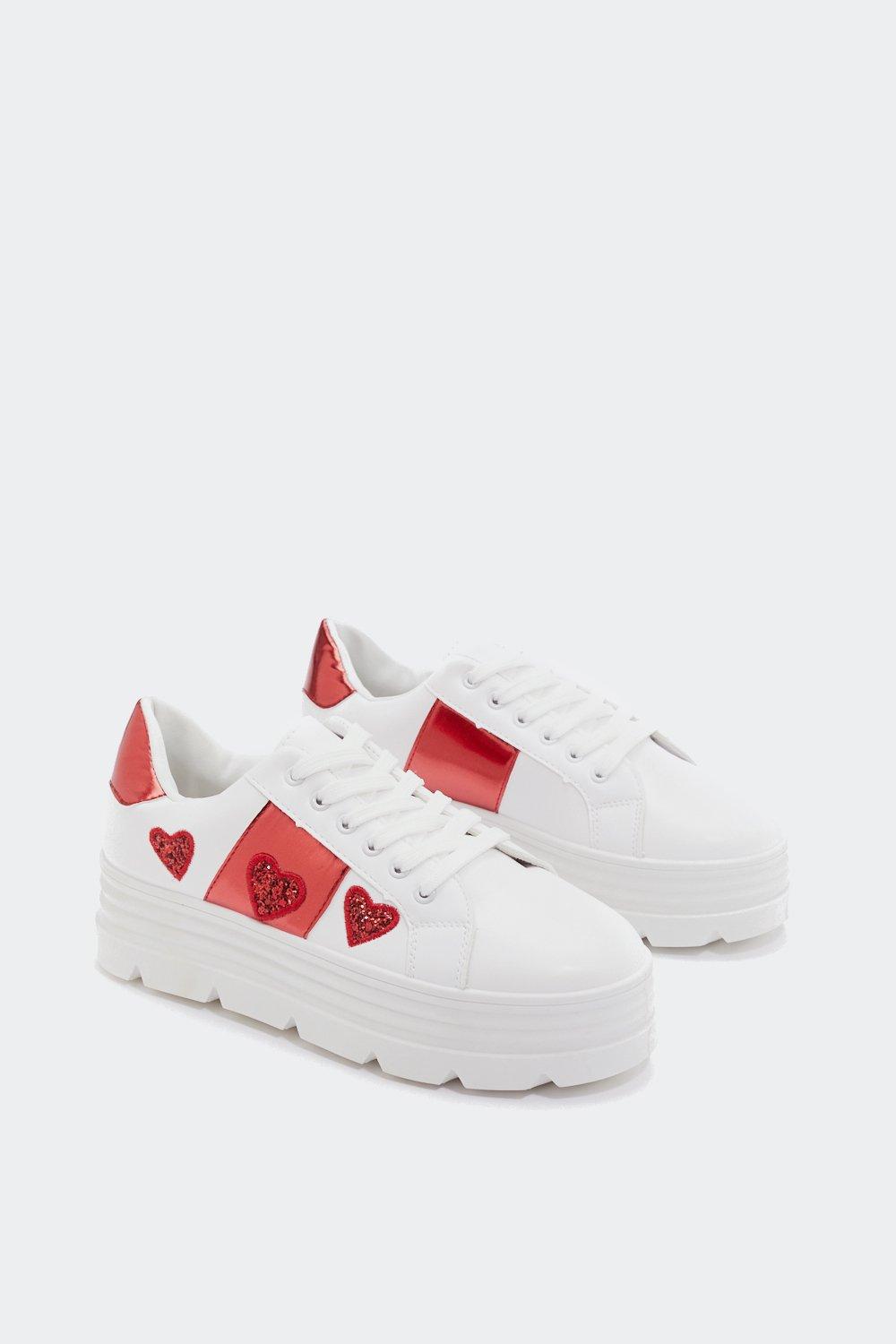 heart platform sneakers