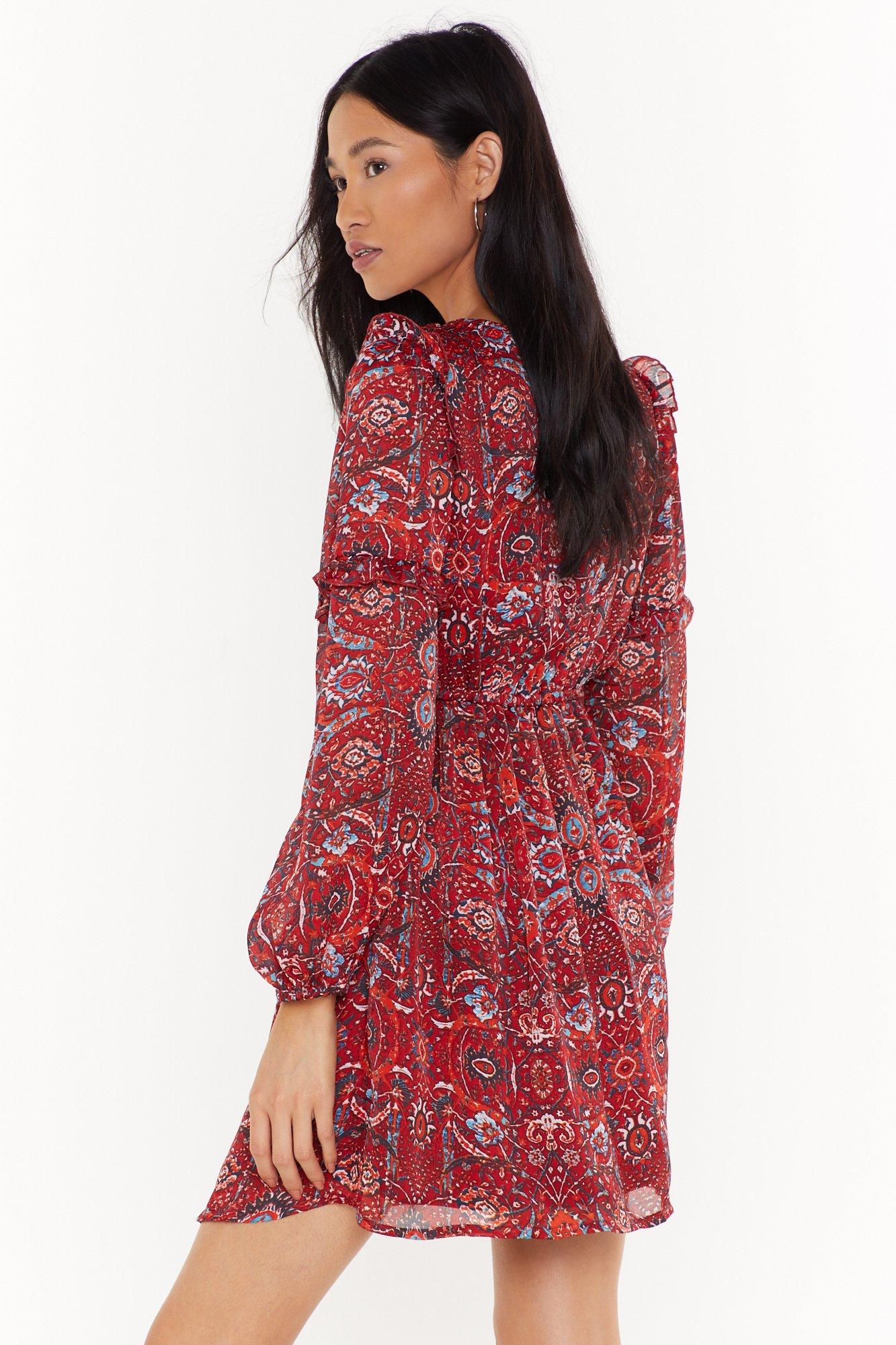 paisley mini dress