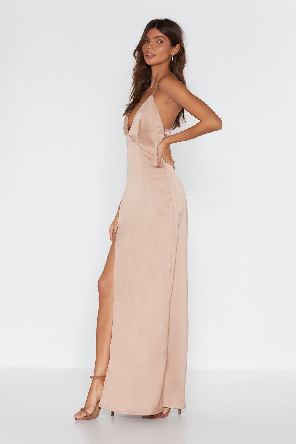 kamari satin maxi