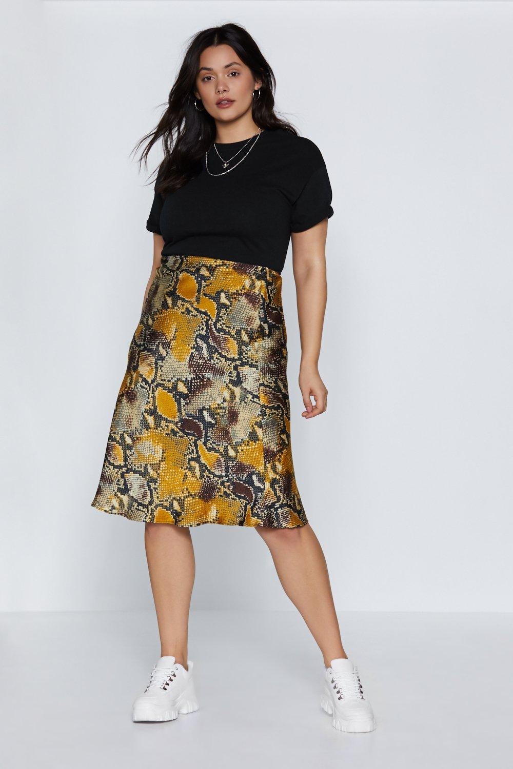 Snake Money Moves Midi Skirt