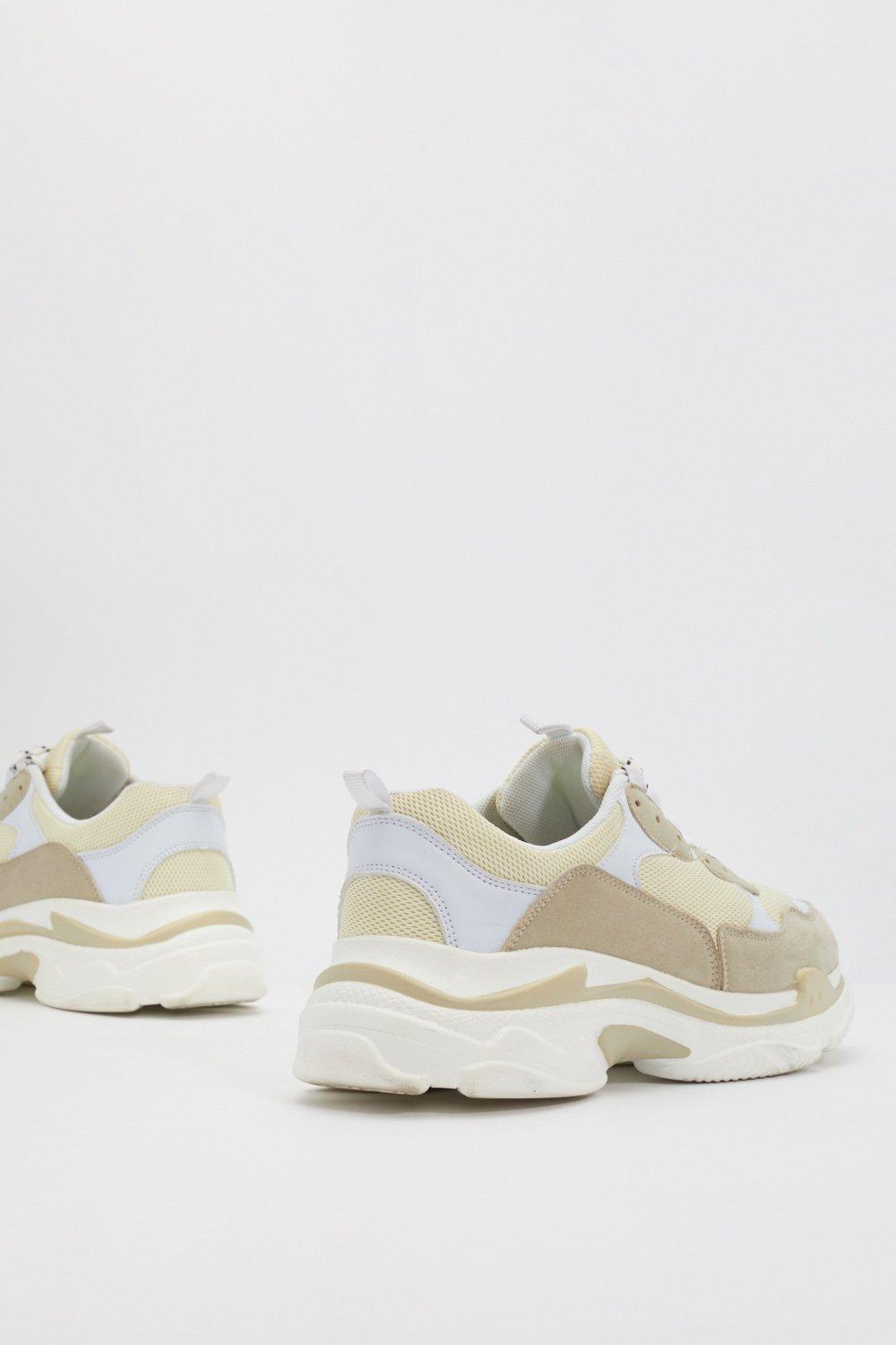 sand chunky trainers