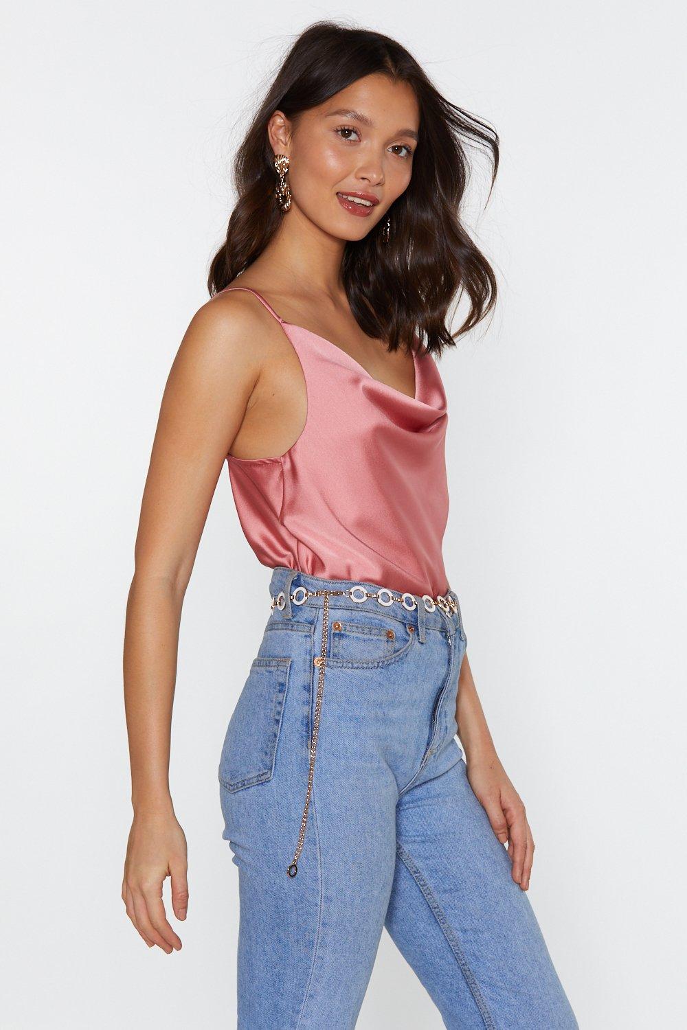 rose satin top