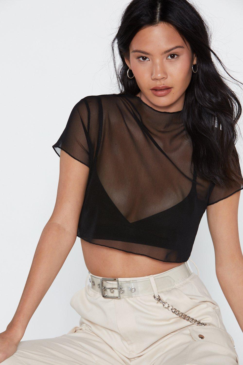 crop top sheer