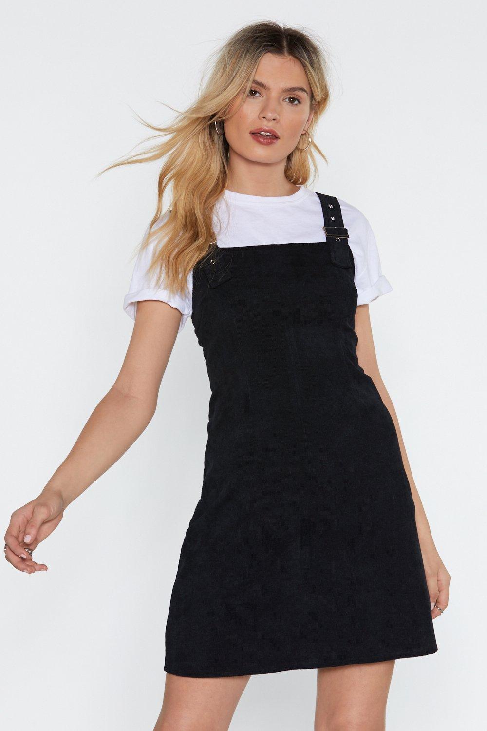 ladies cord pinafore